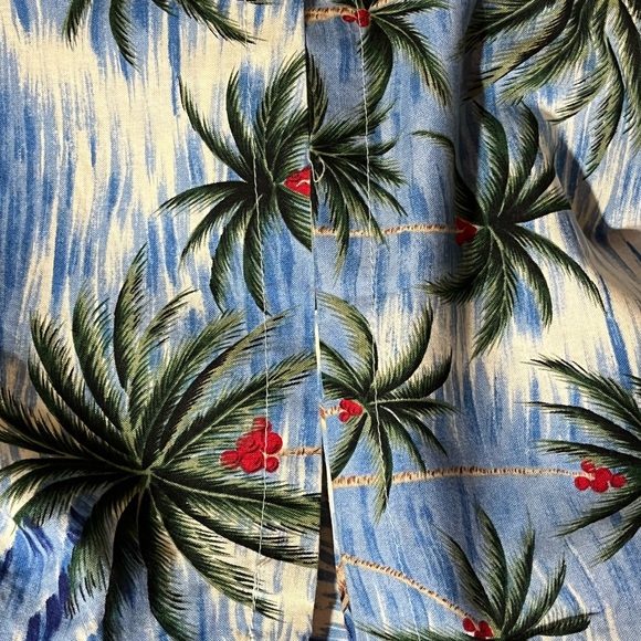 Vintage KY’s Hawaiian Button Up Palm Tree Short Sleeve Shirt XXL 2XL Made in USA - Picture 9 of 9